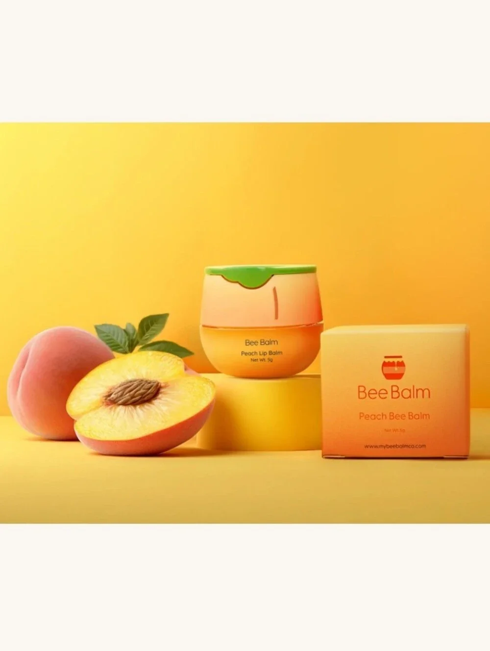 Bee Balm Lip Balm in Peach